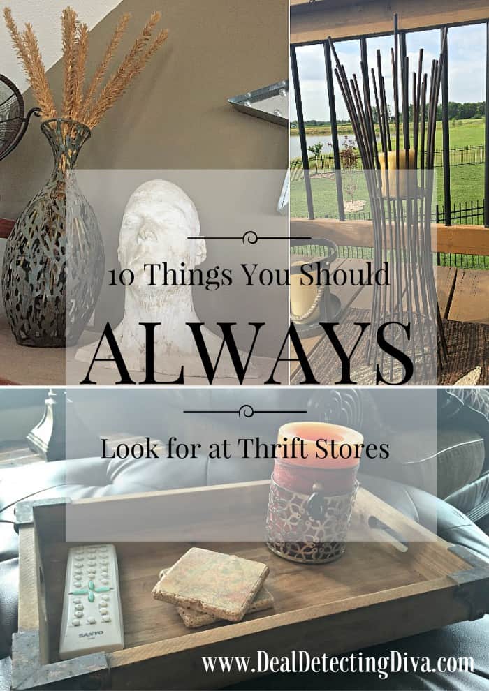 Miscellaneous items collected from a thrift store.