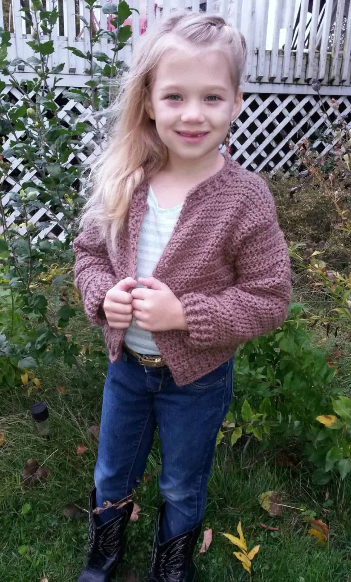 6/8 Kids Bomber Cardi Pattern