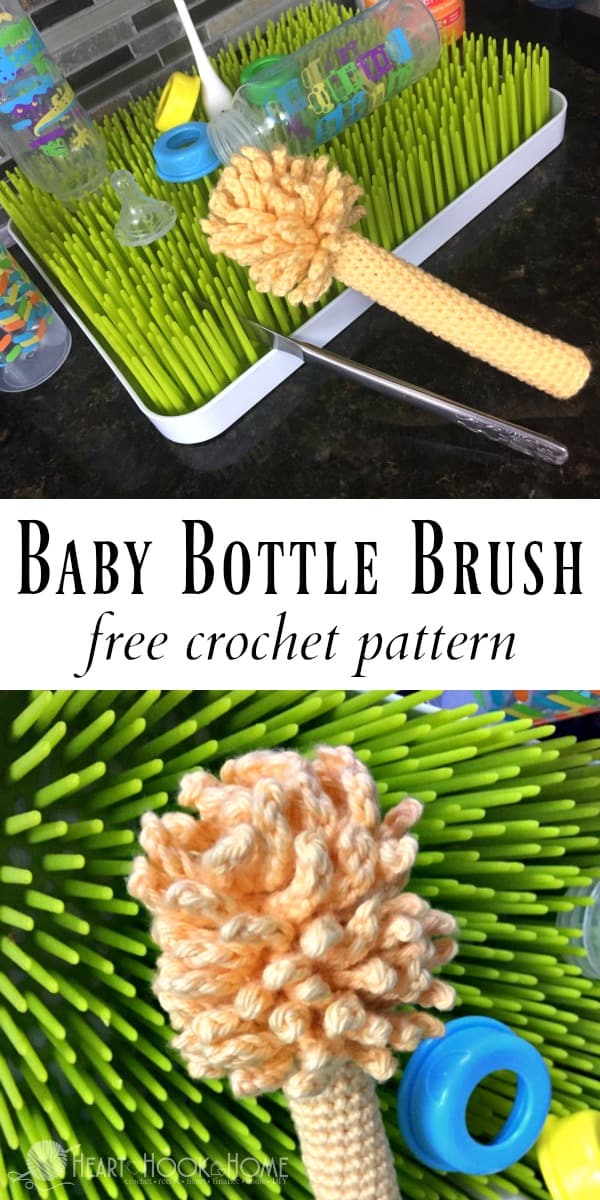 Baby Bottle Cleaning Brush Free Crochet Pattern