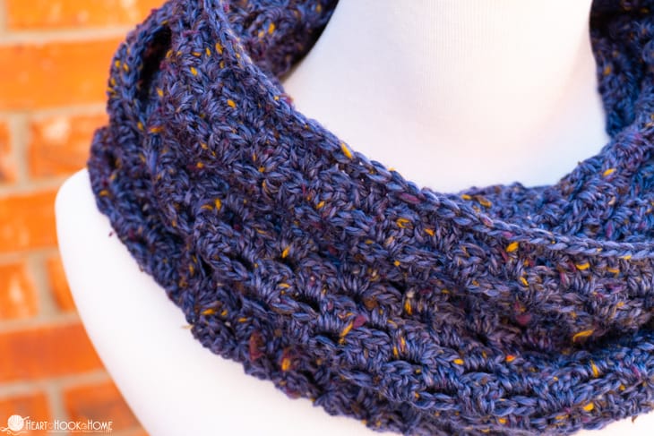 Flat Granny Stitch infinity scarf