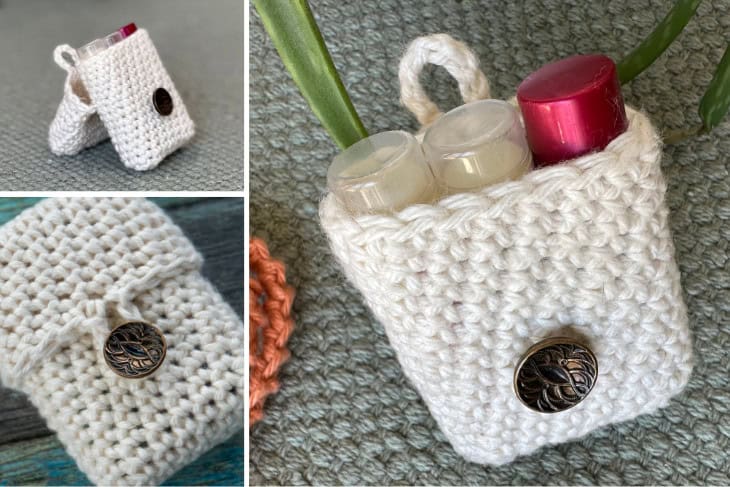 Triple Chapstick Holder Crochet Pattern