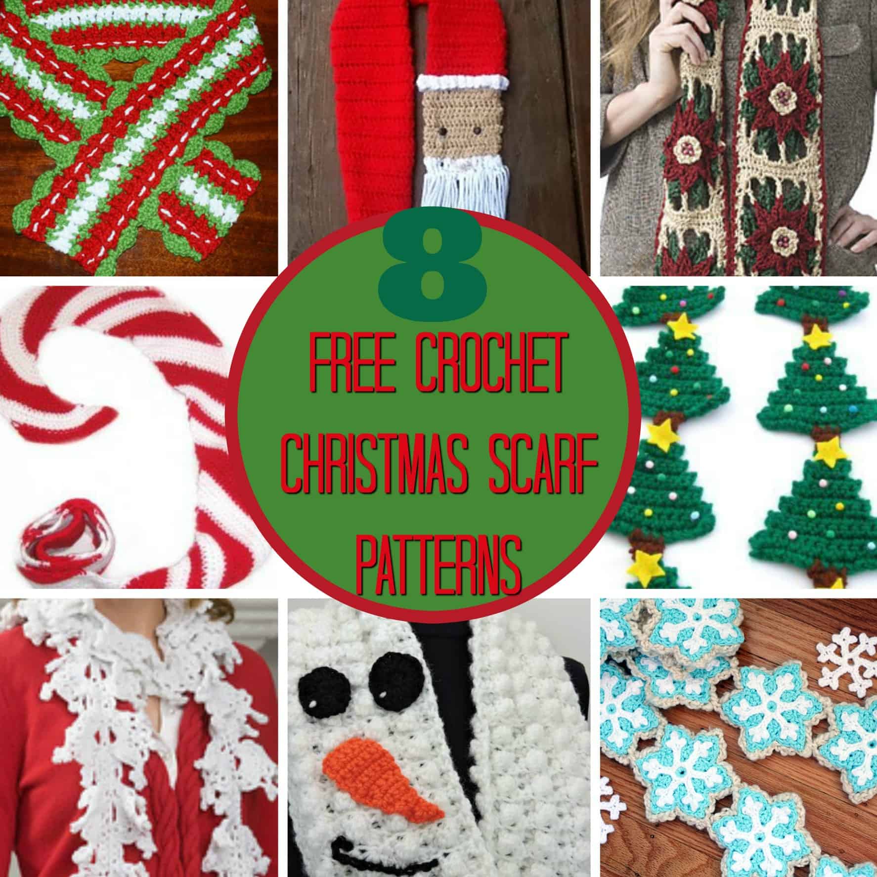 Free Christmas Scarf crochet patterns