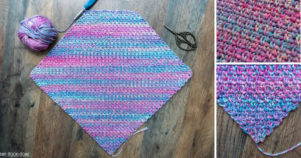 Corner to Corner Moss Stitch Tutorial Step by Step