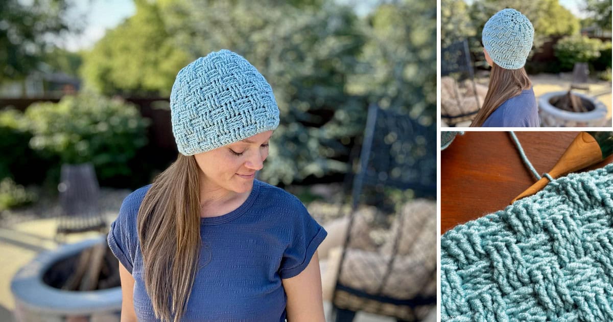 Basketweave Beanie: Free Crochet Pattern