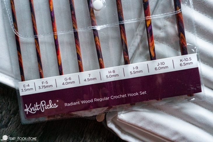 radiant wood crochet hook set