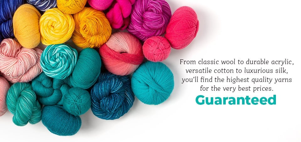 Examples of multiple colors of various skeins of yarn from WeCrochet.