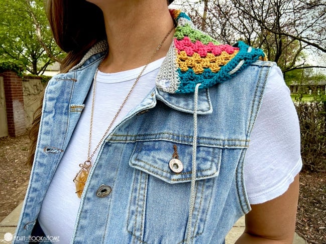 Detachable hood crochet pattern