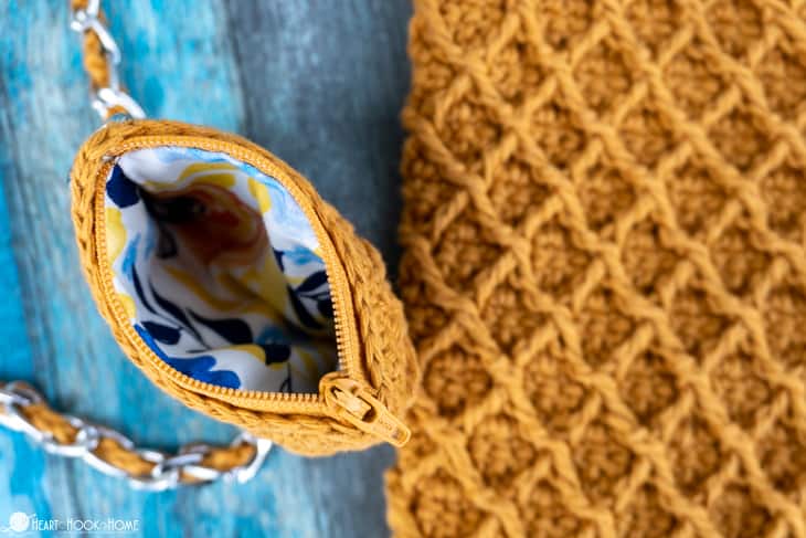 diamond stitch crochet purse