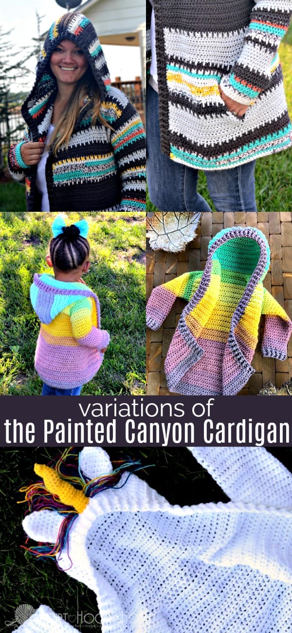 Different Variations of The Painted Canyon Cardigan