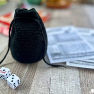 drawstrong pouch crochet pattern