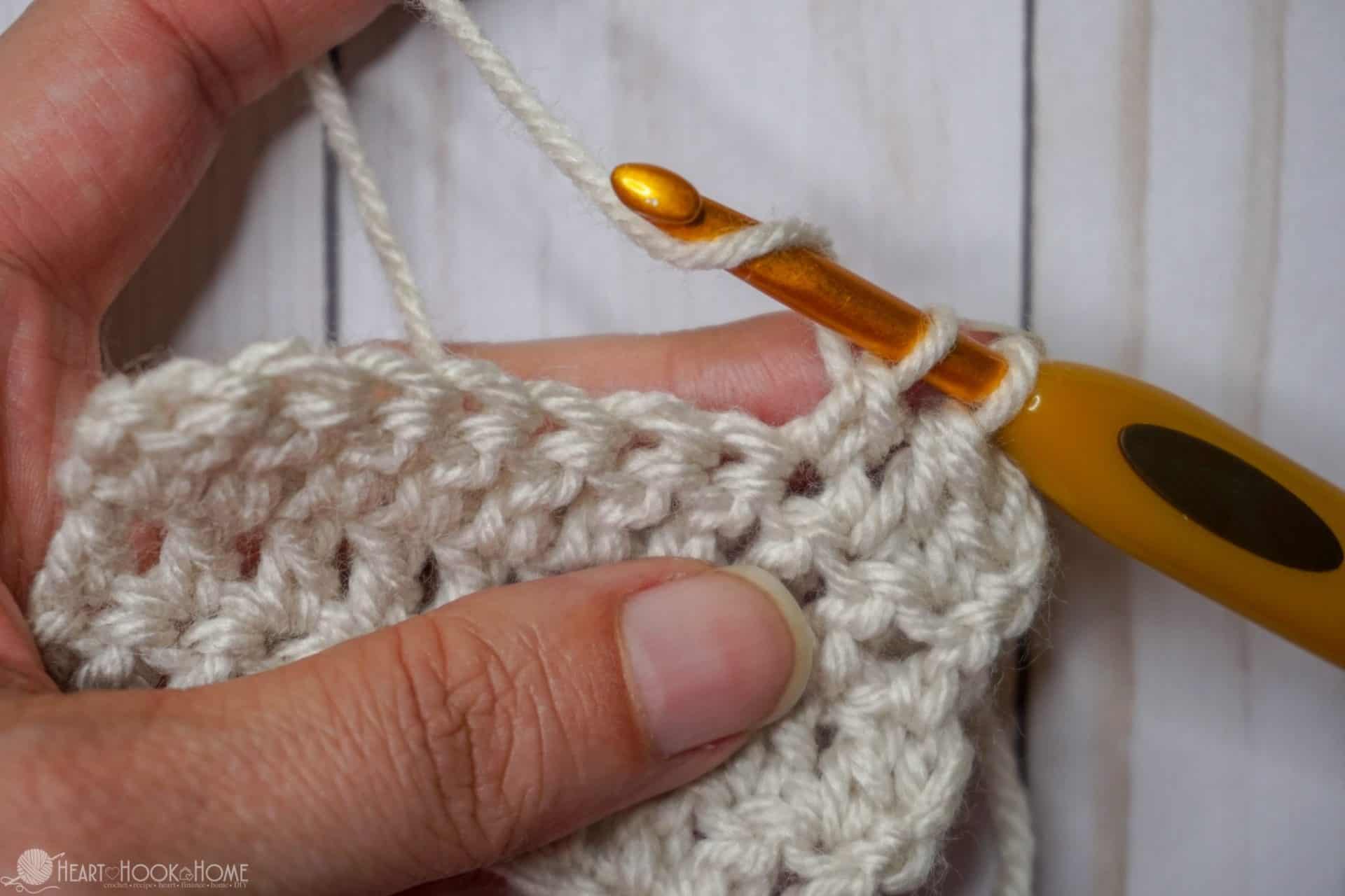 How to Double Crochet Two Together