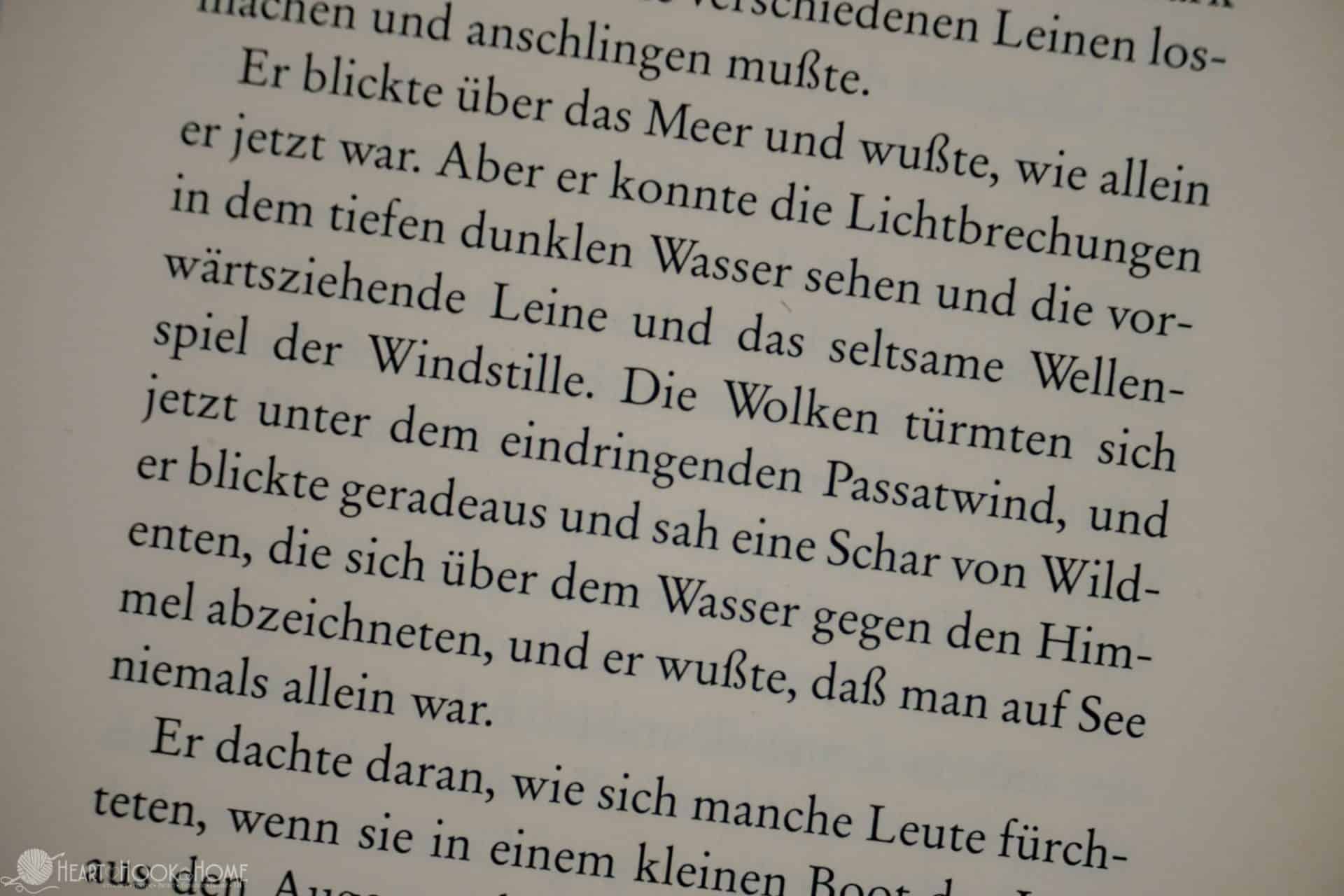 German words typed on paper.