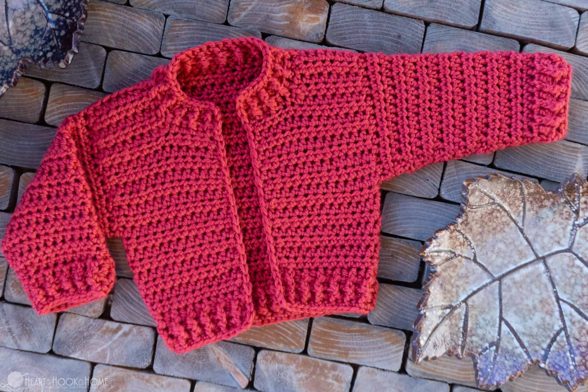 12 month bomber cardi crochet pattern