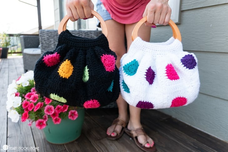 granny square fat bottom bag
