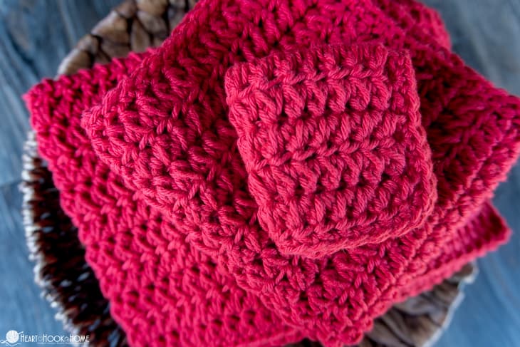 Forked half double crochet cloth pattern