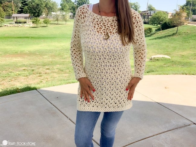 Four Hour Fall Sweater free crochet pattern