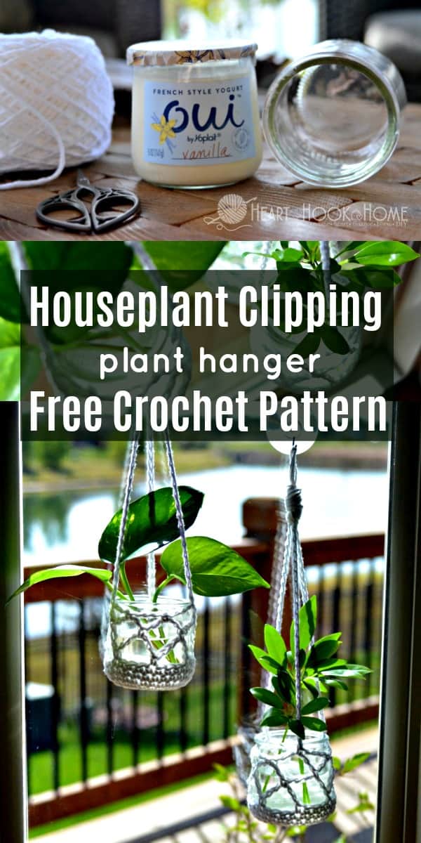 free crochet pattern for houseplant clipping hanger