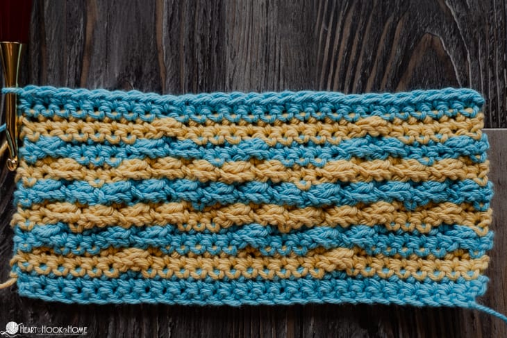 Back side of Greek Key crochet pattern