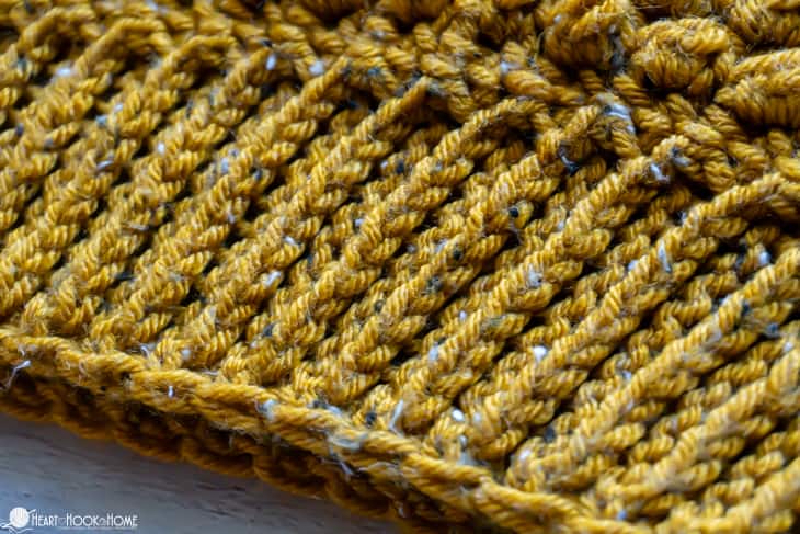 hdc sl st ribbing tutorial