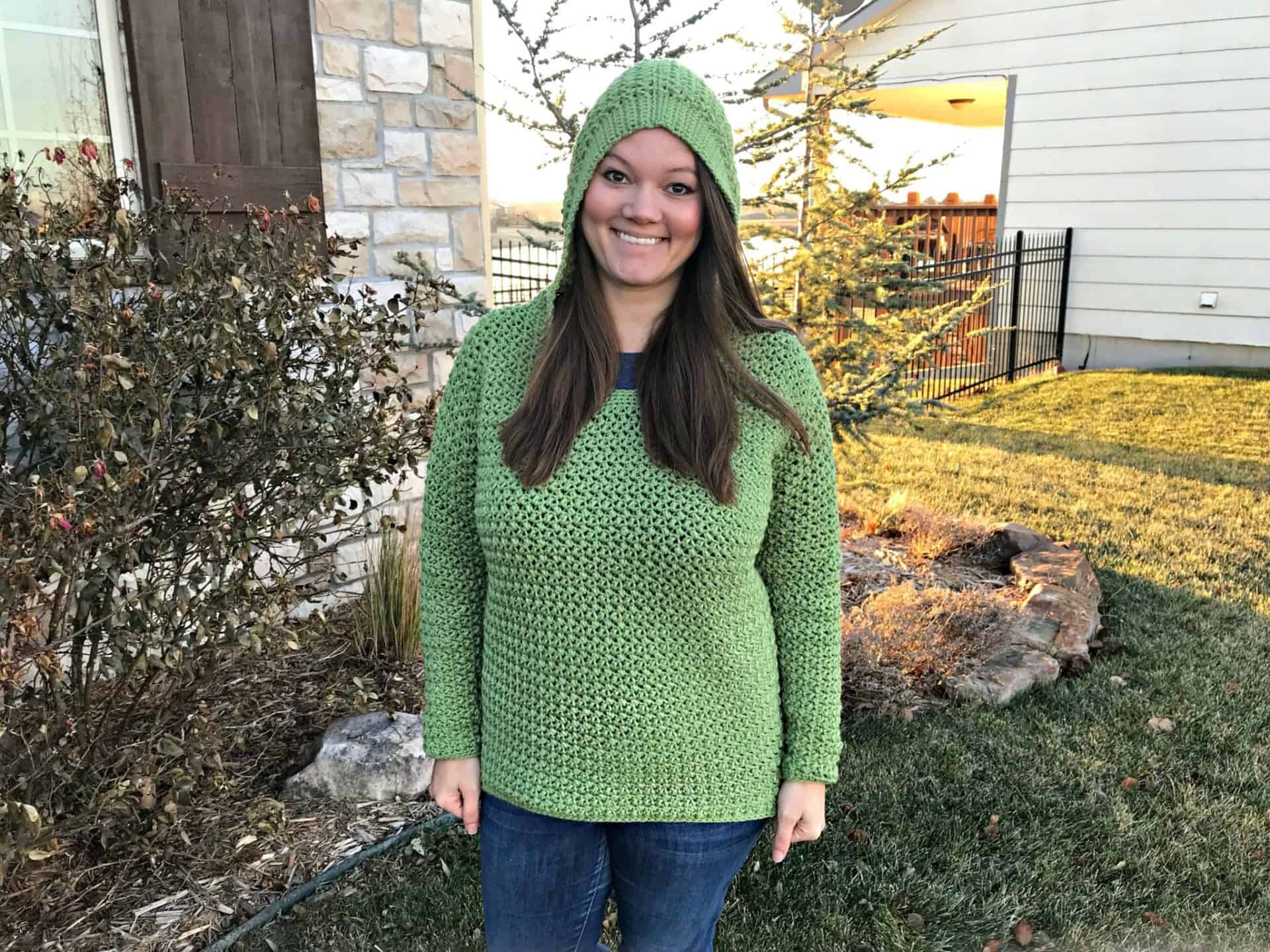 Don't Worry, Bean Happy Hoodie Crochet Pattern