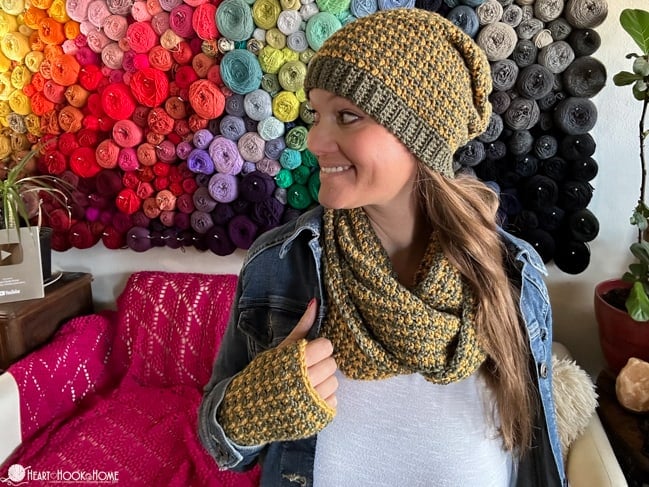 feels like fall houndstooth pattern set