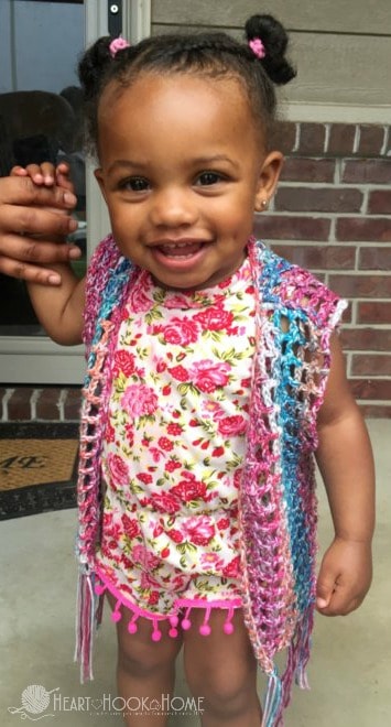 Lightweight Summer Vest for Kids Crochet Patterns in Four Sizes