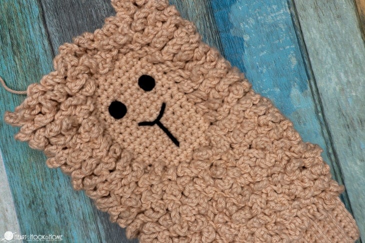 llama dusting mitt free crochet pattern