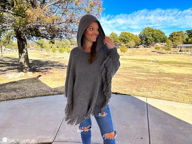 Lori Hooded Poncho