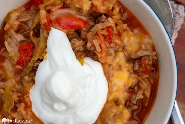 Low Carb One Skillet Cabbage Dish