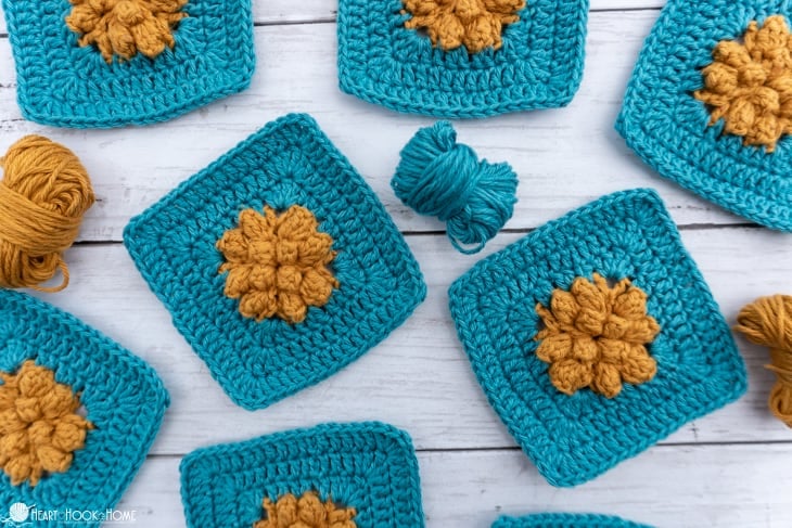 Marigold Sky Granny Square crochet pattern