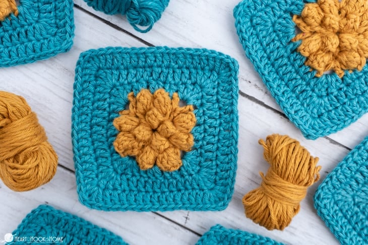 solid granny crochet marigold sky pattern