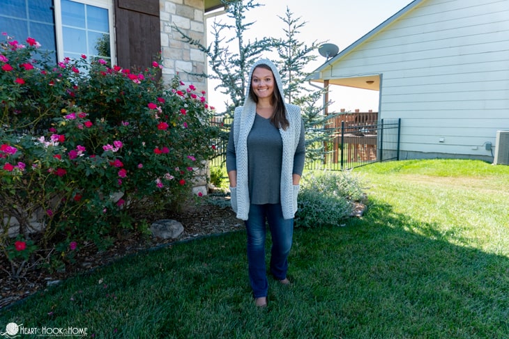 pocketed scarf with hood crochet pattern