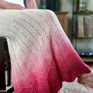 white to red crochet skirt pattern