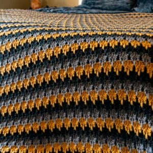Larksfoot blanket free crochet pattern