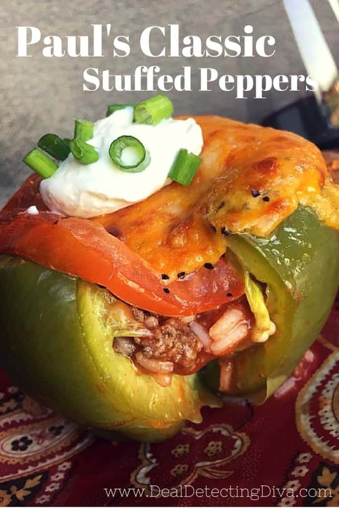Example of Paul's Classic Stuffed Peppers recipe.