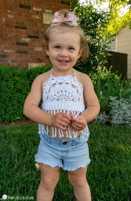 adorable toddler halter top free crochet pattern