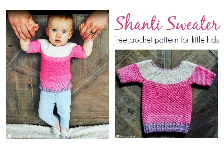Little Kids Shanti Sweater free crochet pattern