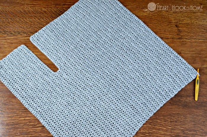 Starting the second side of the cozy classroom cardigan front