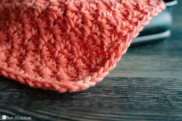 Conch colorway example of the Thicket Cloth Crochet Pattern.