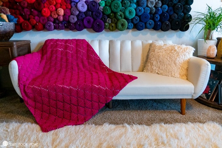 free trignel crochet popcorn blanket