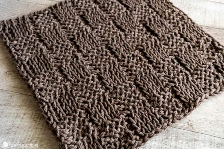 Tunisian crochet basket weave stitch