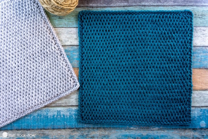 Tunisian full stitch afghan square pattern