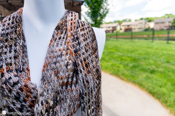 free tunisian scarf one hank pattern