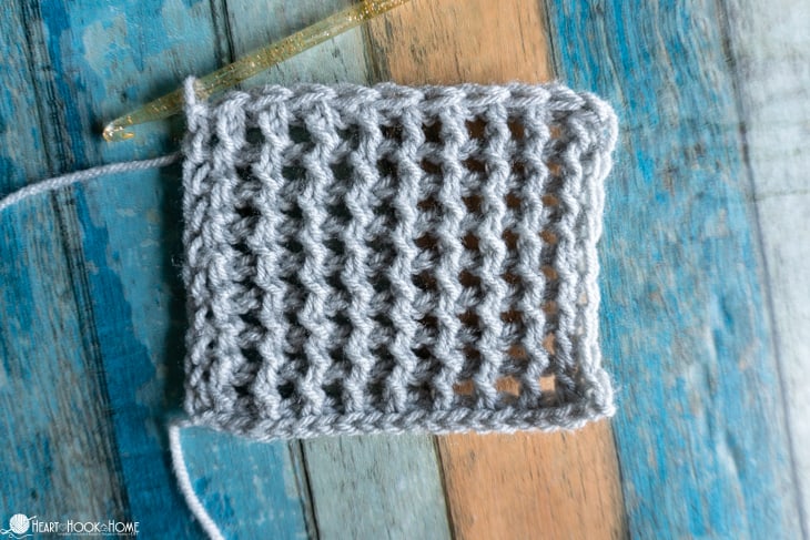 how to crochet tunisian mesh