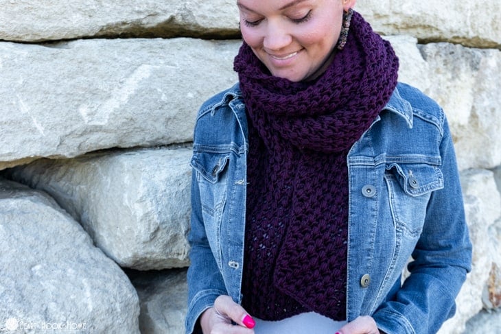 tunisian puff scarf crochet pattern