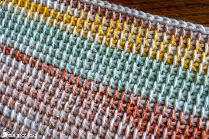 Sample of the Tunisian Simple Stitch