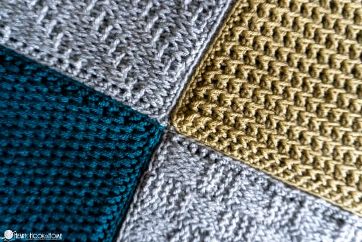 Intersection of four seamed squares