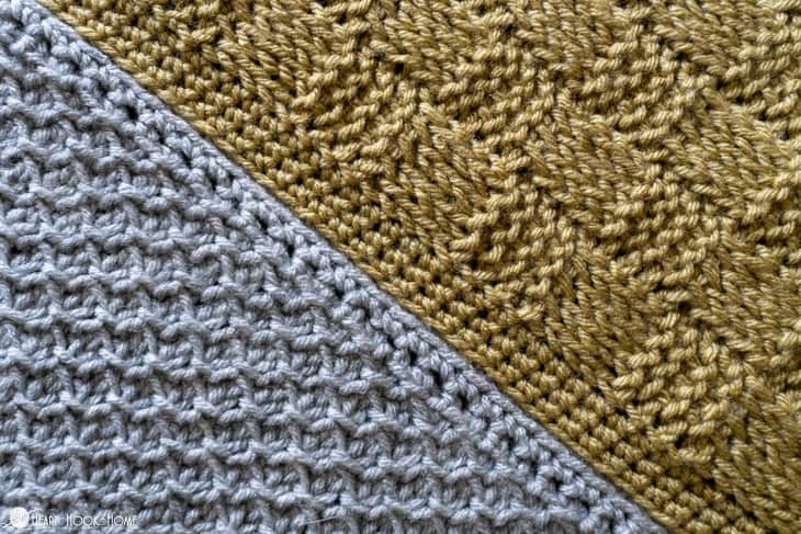 Contrasting colored squares laid together