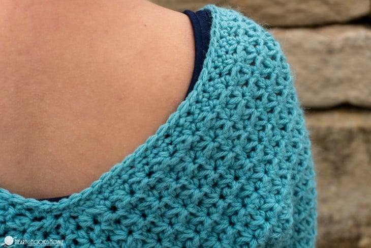 v-neck crochet sweater