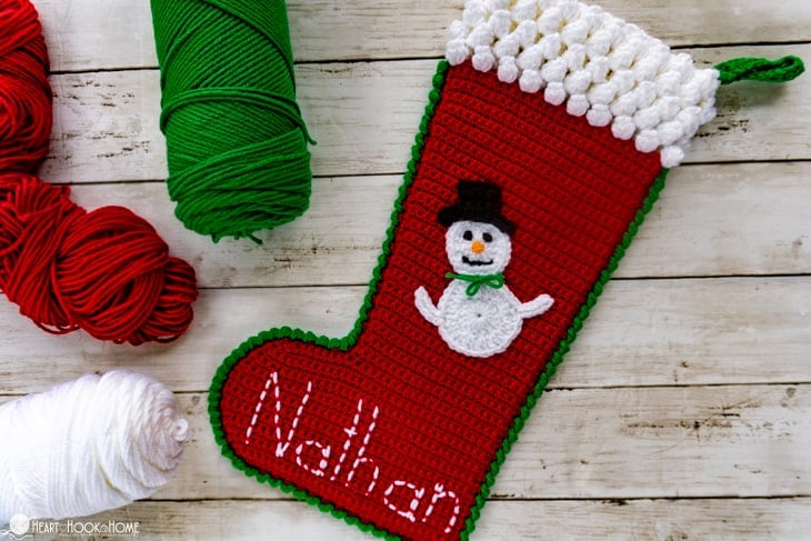 vintage Christmas stocking crochet pattern